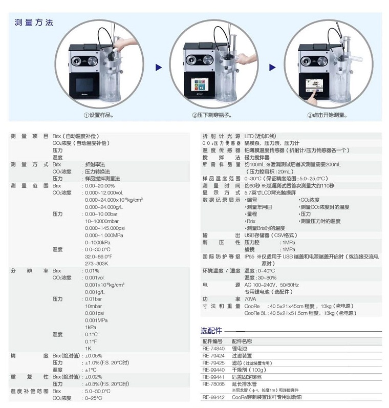 二氧化碳糖度檢測(cè)儀（碳酸飲料專(zhuān)用）CooRe酷爾瑞